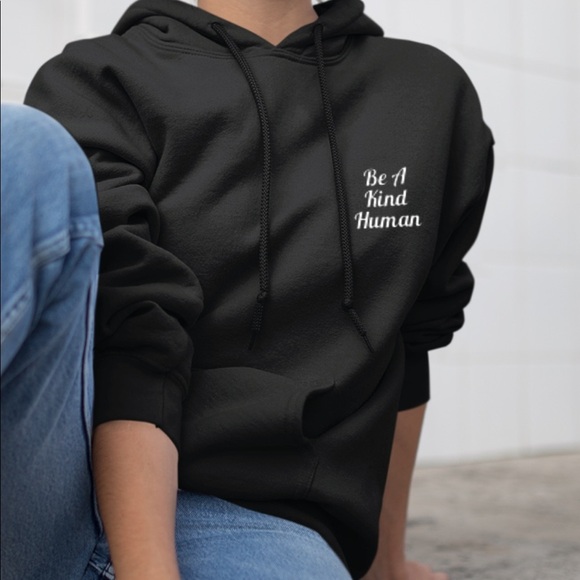 NEW Be a kind Human Hoodie oversized S-3X smile - Picture 1 of 2